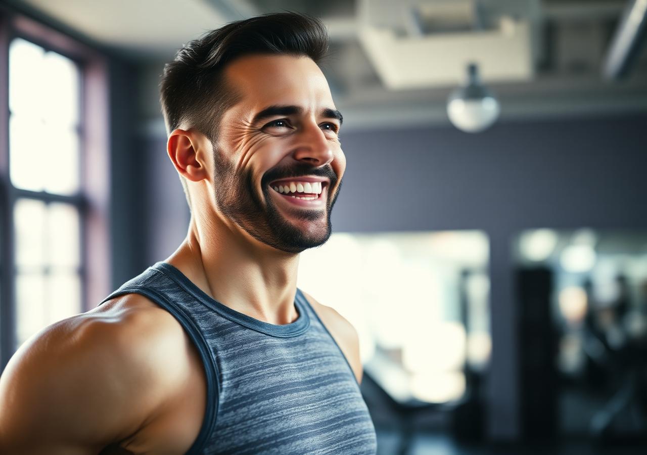 Man in his forties training with restored energy after using Apex Boost Male Enhancement